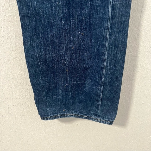 BKE Denim Jake Bootleg Jeans Mens Size 34R Dark Wash Distressed Denim Everyday - Picture 4 of 15